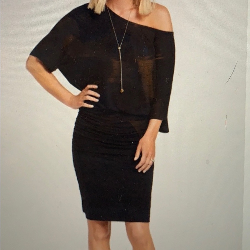 Evereve Michael Stars Short Sleeve Scrunch Dress